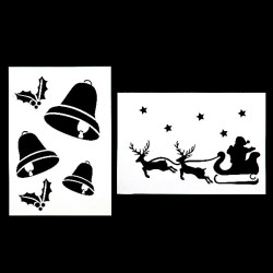 Pochoir de noel x 2 - 21x30cm decoration noel de Déco de Noël - Jardinerie Bordeaux et Libourne dans Déco de Noël Divers