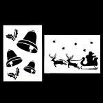 Pochoir de noel x 2 - 21x30cm decoration noel de Déco de Noël - Jardinerie Bordeaux et Libourne dans Déco de Noël Divers