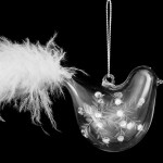 Oiseau argent+plume 7cm decoration noel de Déco de Noël - Jardinerie Bordeaux et Libourne dans 🎄Déco de sapin