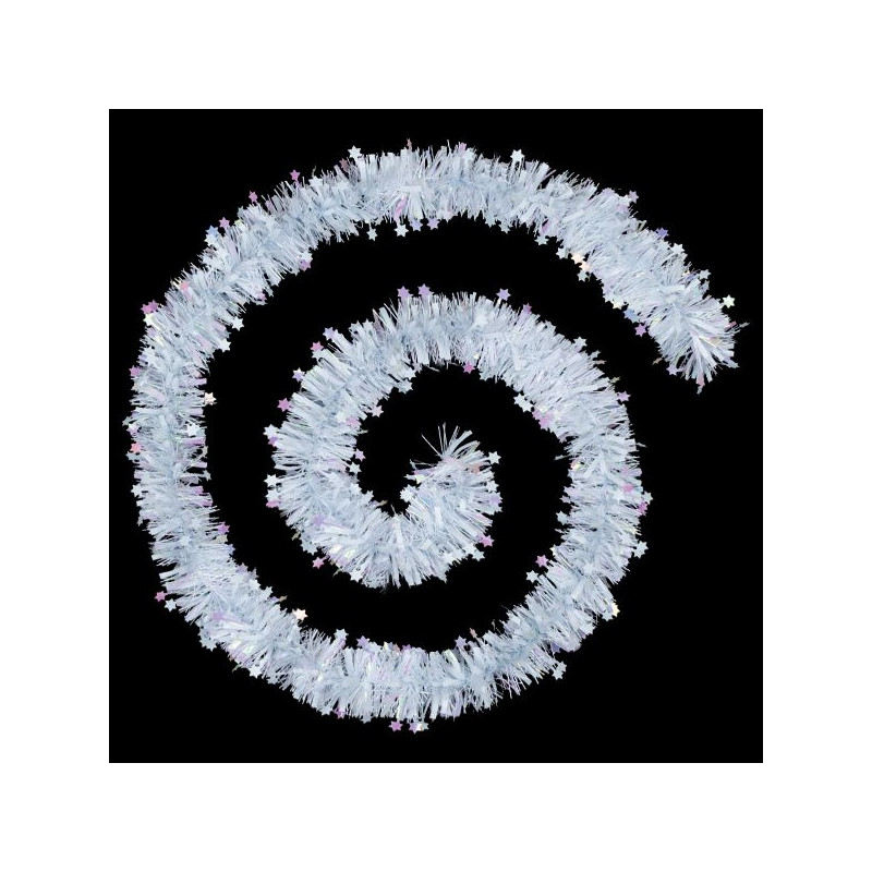 Guirlande avec etoile 2m blanc decoration noel de Déco de Noël - Jardinerie Bordeaux et Libourne dans Guirlande pour sapin de...