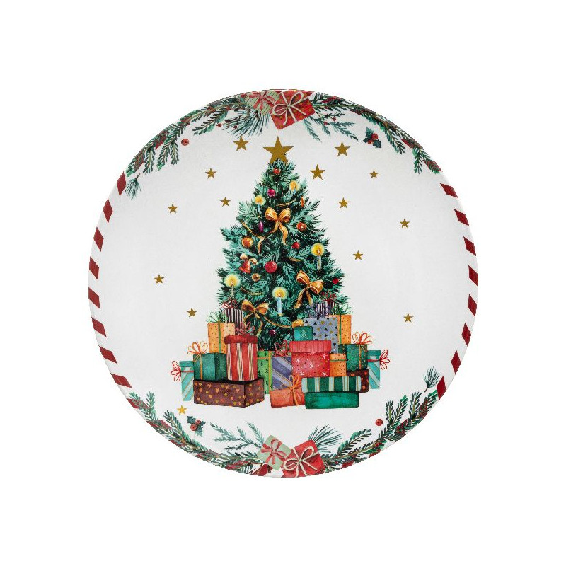 Assiette presentation sapin cadeau d33cm noel de Déco de Noël - Jardinerie Bordeaux et Libourne dans 🍽️Décoration de table de...
