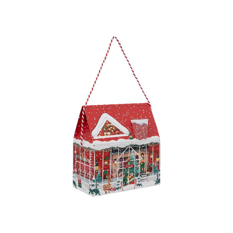 Boite de sac maison pour noel motif lutins de Déco de Noël - Jardinerie Bordeaux et Libourne dans 🎄Déco de sapin