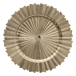 Assiette dore art et decoration de noel d33cm de Déco de Noël - Jardinerie Bordeaux et Libourne dans 🍽️Décoration de table de...
