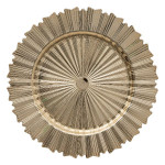 Assiette dore art et decoration de noel d33cm de Déco de Noël - Jardinerie Bordeaux et Libourne dans 🍽️Décoration de table de...