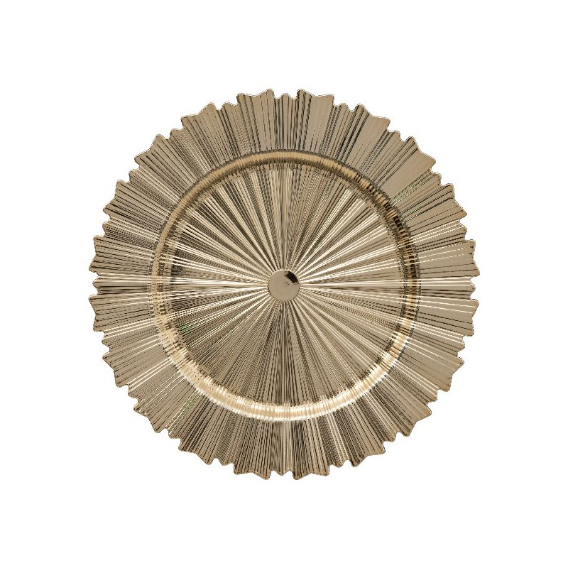 Assiette dore art et decoration de noel d33cm de Déco de Noël - Jardinerie Bordeaux et Libourne dans 🍽️Décoration de table de...