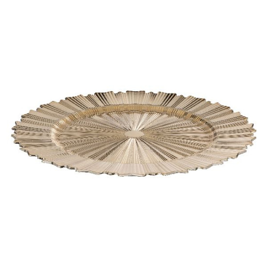 Assiette dore art et decoration de noel d33cm de Déco de Noël - Jardinerie Bordeaux et Libourne dans 🍽️Décoration de table de...