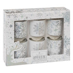 Coffret bougie photophore blanc x6 deco noel de Déco de Noël - Jardinerie Bordeaux et Libourne dans Bougie de Noël et accesso...