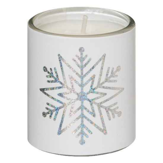 Coffret bougie photophore blanc x6 deco noel de Déco de Noël - Jardinerie Bordeaux et Libourne dans Bougie de Noël et accesso...