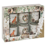 Coffret bougie cannelle/bergamote x6 deco noel de Déco de Noël - Jardinerie Bordeaux et Libourne dans Bougie de Noël et acces...