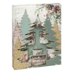 Bougie parfume pot sapin x8 decoration noel de Déco de Noël - Jardinerie Bordeaux et Libourne dans Bougie de Noël et accessoires