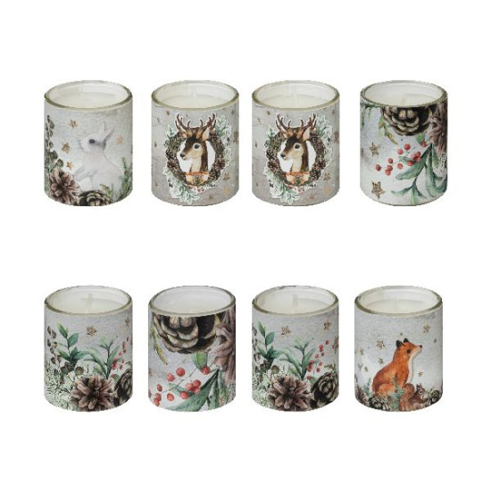 Bougie parfume pot sapin x8 decoration noel de Déco de Noël - Jardinerie Bordeaux et Libourne dans Bougie de Noël et accessoires