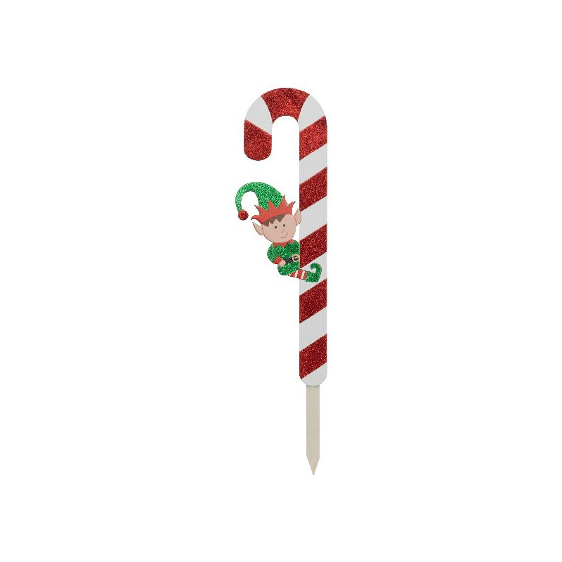 Pancarte sucre orge lutin 70cm decoration noel de Déco de Noël - Jardinerie Bordeaux et Libourne dans Déco de Noël Divers