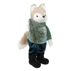 Renard habille sapin 41cm decoration noel de Déco de Noël - Jardinerie Bordeaux et Libourne dans 🎅Figurine de Noël