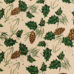 Tissu pomme pin 3m decoration noel de Déco de Noël - Jardinerie Bordeaux et Libourne dans 🍽️Décoration de table de Noël
