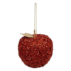 Pomme rouge 8.5cm decoration noel de Déco de Noël - Jardinerie Bordeaux et Libourne dans 🎄Déco de sapin