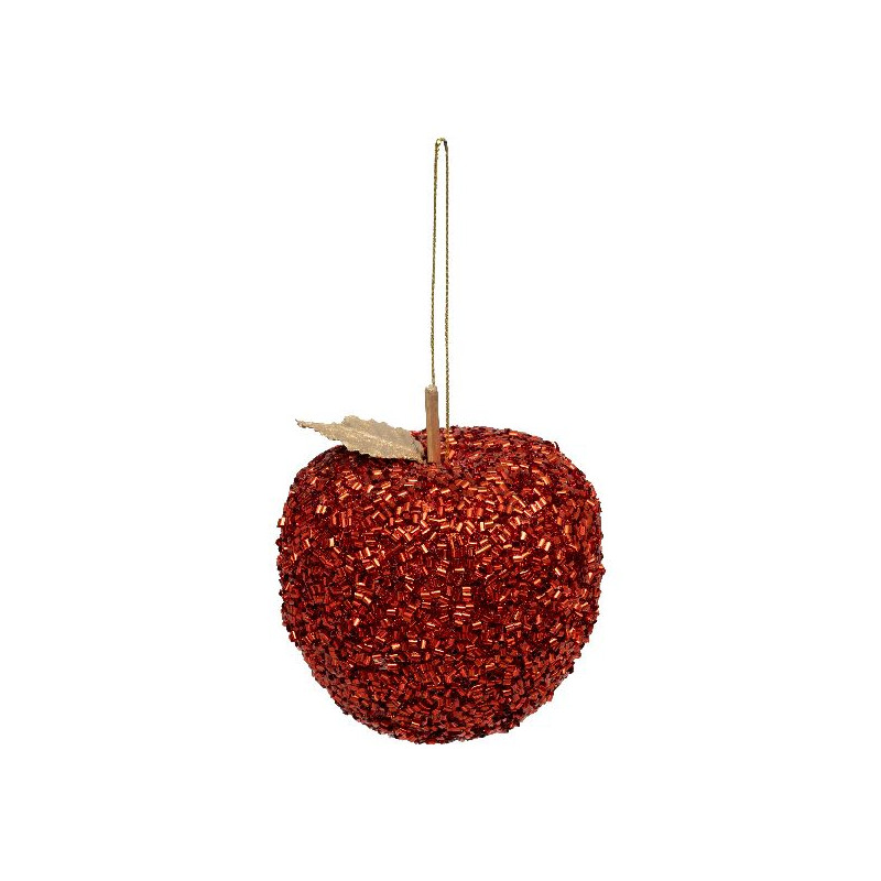Pomme rouge 8.5cm decoration noel de Déco de Noël - Jardinerie Bordeaux et Libourne dans 🎄Déco de sapin