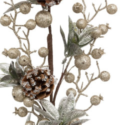 Branche billes en or h75 pour decoration noel de Déco de Noël - Jardinerie Bordeaux et Libourne dans 🎄Décoration de Noël