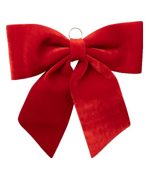 Noeud xxl velours rouge decoration noel de Déco de Noël - Jardinerie Bordeaux et Libourne dans 🎄Déco de sapin