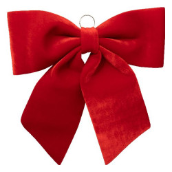 Noeud xxl velours rouge decoration noel de Déco de Noël - Jardinerie Bordeaux et Libourne dans 🎄Déco de sapin