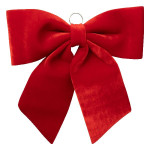Noeud xxl velours rouge decoration noel de Déco de Noël - Jardinerie Bordeaux et Libourne dans 🎄Déco de sapin
