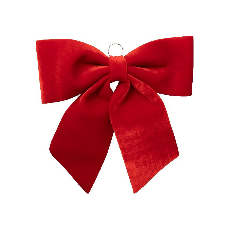 Noeud xxl velours rouge decoration noel de Déco de Noël - Jardinerie Bordeaux et Libourne dans 🎄Déco de sapin