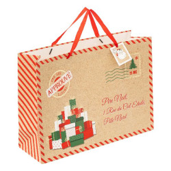 Sac cadeau cher pere noel gm decoration noel de Déco de Noël - Jardinerie Bordeaux et Libourne dans Emballages pour Noël