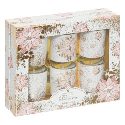 Bougie parfume photophore x6 rose deco noel de Déco de Noël - Jardinerie Bordeaux et Libourne dans Bougie de Noël et accessoires