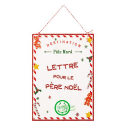 Lettre pere noel rouge/blanc 21cm deco noel de Déco de Noël - Jardinerie Bordeaux et Libourne dans Emballages pour Noël