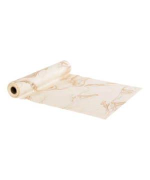 Tissu marbre blanc/or 3m decoration noel de Déco de Noël - Jardinerie Bordeaux et Libourne dans 🍽️Décoration de table de Noël