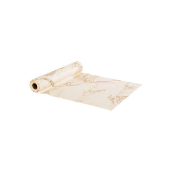 Tissu marbre blanc/or 3m decoration noel de Déco de Noël - Jardinerie Bordeaux et Libourne dans 🍽️Décoration de table de Noël