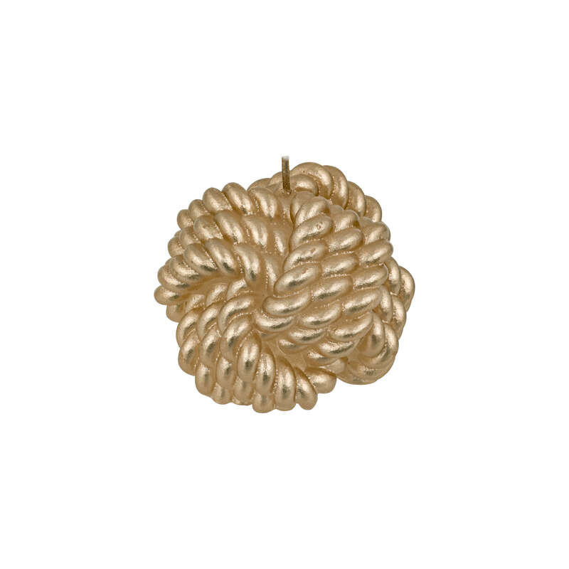 Bougie pelote satin blanc/dore decoration noel de Déco de Noël - Jardinerie Bordeaux et Libourne dans Bougie de Noël et acces...