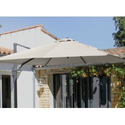 TOILE PARASOL DEPORTE NH 3*3/8 ECRU de Proloisirs - Océo - table et fauteuil et mobilier de jardin dans 🏖️ Parasol pour l'ext...
