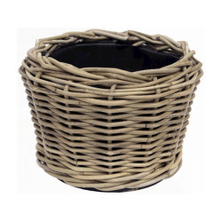 Pot rotin gris d65h50cm - extérieur de Van der leeden dans Caches pots- jardinieres- paniers en Rotin