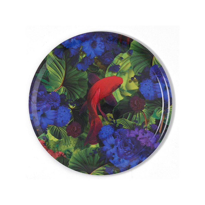 Plateau junglekoi en metal de Gangzai dans Plat, plateau et dessous de plat
