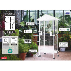 Voliere chic solo noir de Zolux - Produit pour animaux dans Volieres pour oiseaux