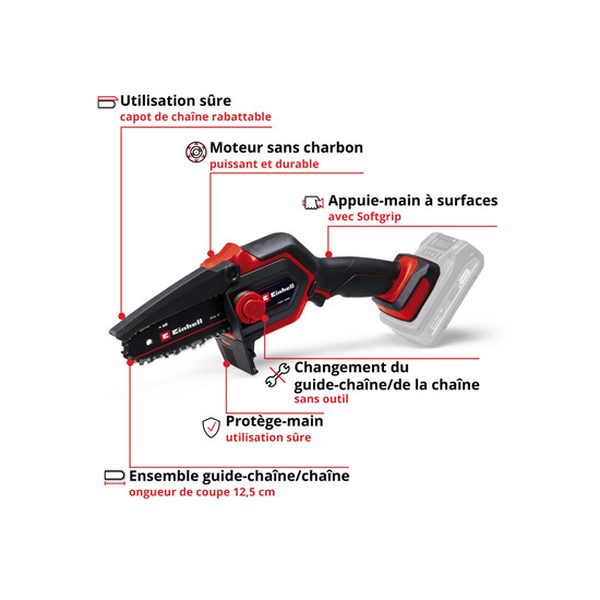 Scie de jardin sans fil ge-ps 18/15-solo de Einhell - tondeuse et outil à batterie dans Tronçonneuses pour le jardin