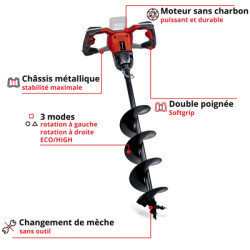 Tarière sans fil ge-ea 18/150 li bl-solo de Einhell - tondeuse et outil à batterie dans Outils à moteur pour le jardin