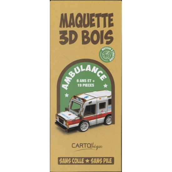 Ambulance - maquette 3d bois de Jardinerie Bordeaux Libourne Gironde dans 🪀 Jouets pour enfant