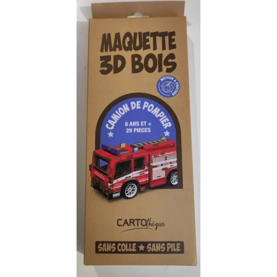 Camion de pompier -maquette 3d bois de Jardinerie Bordeaux Libourne Gironde dans 🪀 Jouets pour enfant
