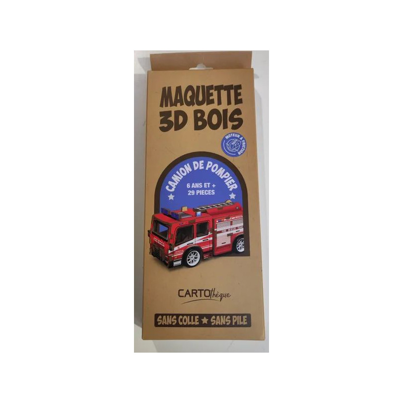 Camion de pompier -maquette 3d bois de Jardinerie Bordeaux Libourne Gironde dans 🪀 Jouets pour enfant