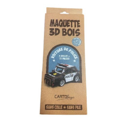 Voiture de police -maquette 3d bois de Jardinerie Bordeaux Libourne Gironde dans 🪀 Jouets pour enfant
