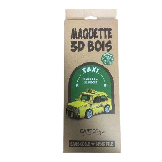 Taxi - maquette 3d bois de Jardinerie Bordeaux Libourne Gironde dans 🪀 Jouets pour enfant