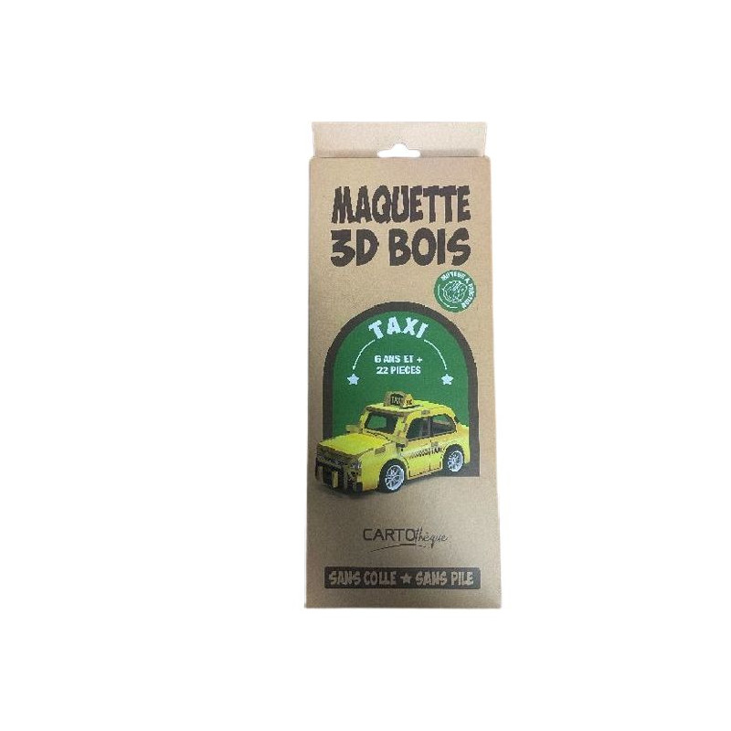Taxi - maquette 3d bois de Jardinerie Bordeaux Libourne Gironde dans 🪀 Jouets pour enfant