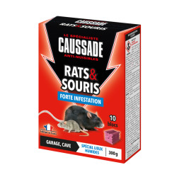 Rats & souris - bloc 30 x 10g de Caussade - anti rats et souris dans 🐁 Raticide / souricide