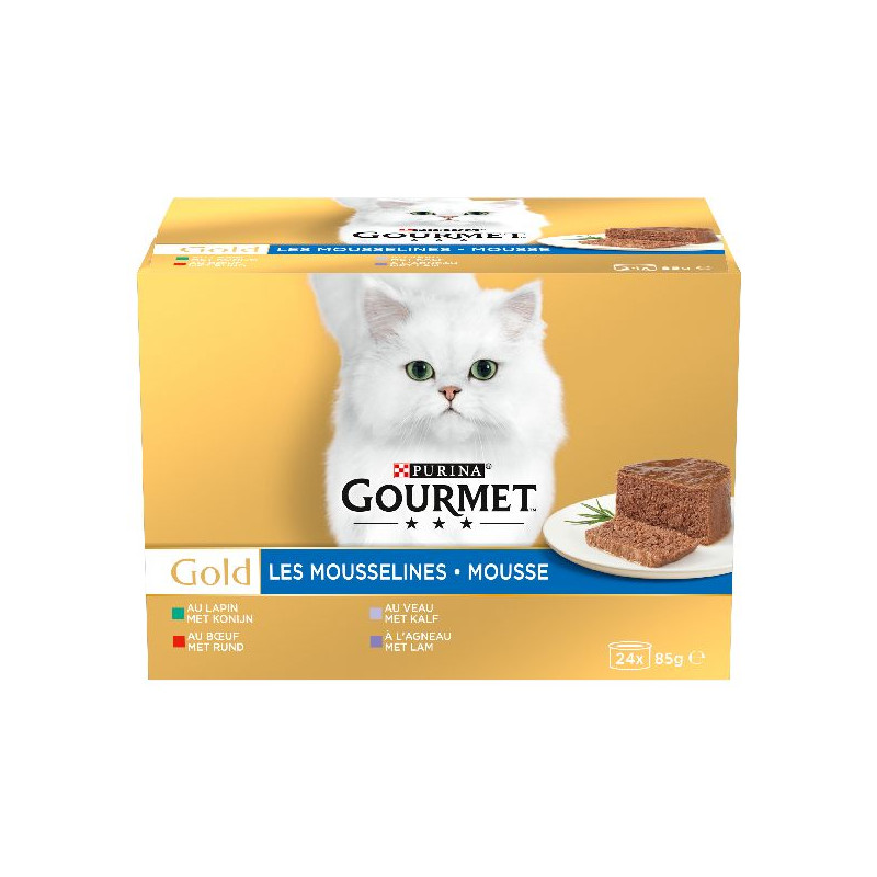 Gourmet gold les mousselines - 24 x 85 g de Animalerie Libourne et Bordeaux - Gironde dans Patees pour chats