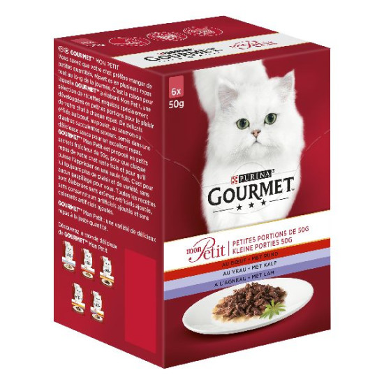 Gourmet mon petit - aux viandes - 6 x 50 g de Animalerie Libourne et Bordeaux - Gironde dans Patees pour chats