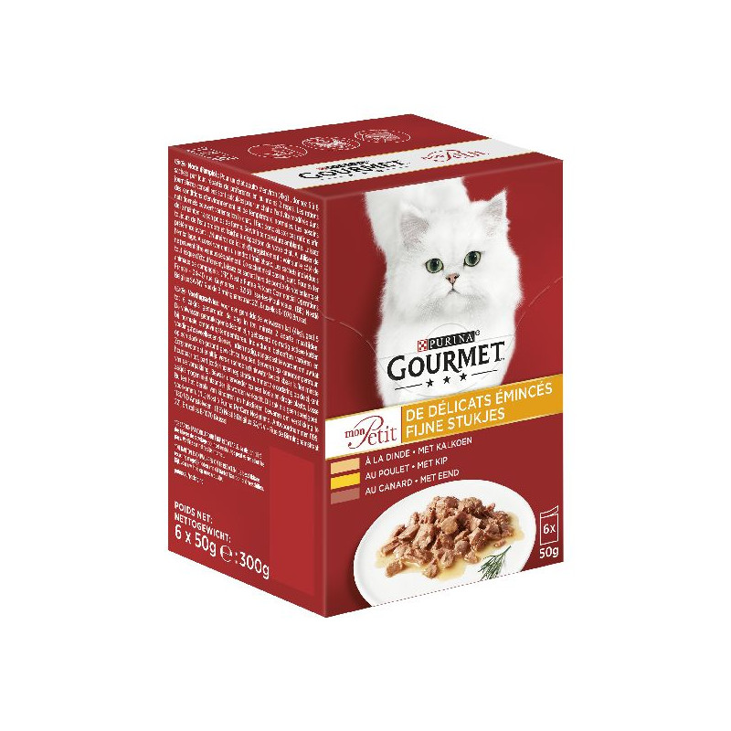Gourmet mon petit - à la volaille - 6 x 50 g de Animalerie Libourne et Bordeaux - Gironde dans Patees pour chats