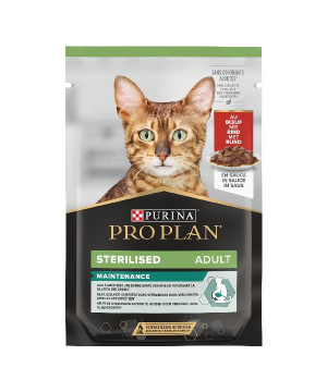 Proplan chat sterilised au boeuf - pochon 85 g de Proplan - croquette chien et chat dans Croquettes Purina Proplan pour chats