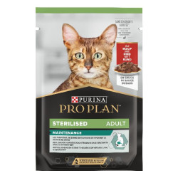 Proplan chat sterilised au boeuf - pochon 85 g de Proplan - croquette chien et chat dans Croquettes Purina Proplan pour chats
