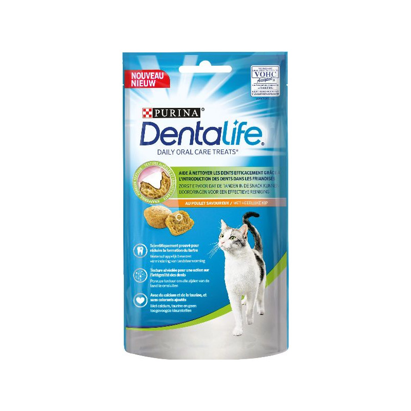 Dentalife chat au poulet - 40g - friandise de Proplan - croquette chien et chat dans Friandises pour chats